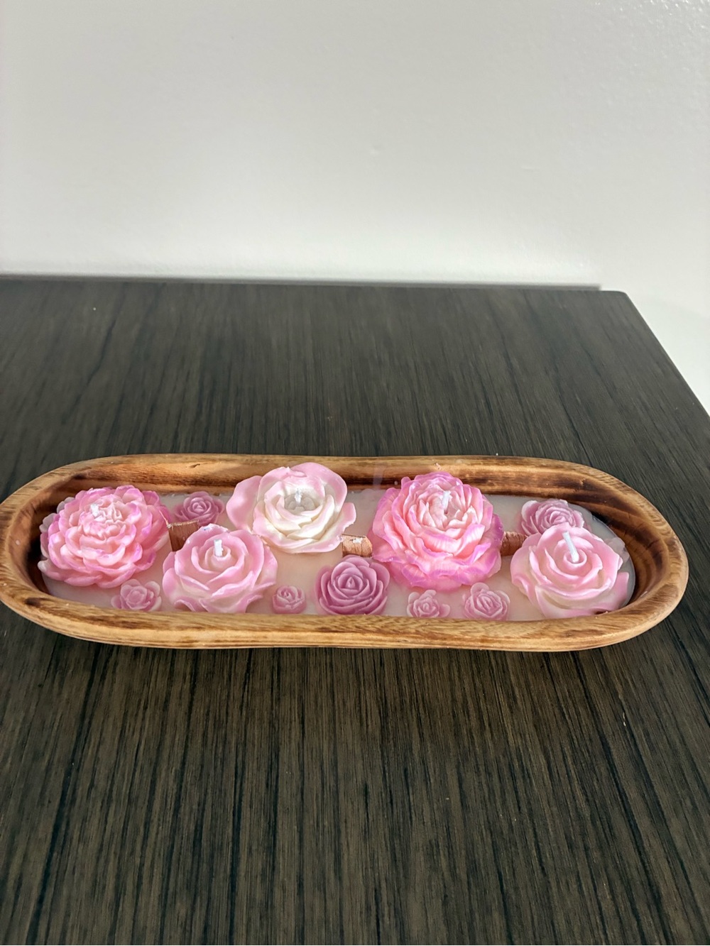 Pink Rose  Candle Tray